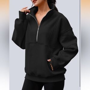 Automet Black Quarter Zip Pullover Medium